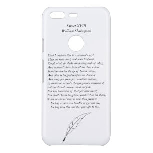 Sonnet # 18 by William Shakespeare Uncommon Google Pixel Case