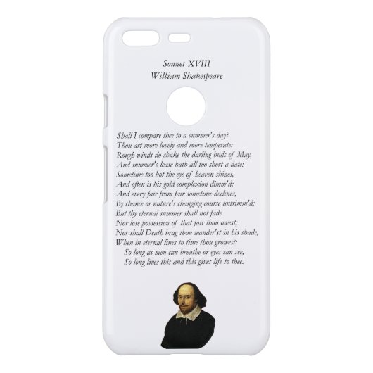 Sonnet # 18 by William Shakespeare Uncommon Google Pixel Case (Back)