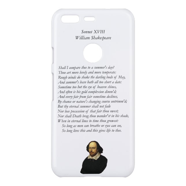 Sonnet # 18 by William Shakespeare Uncommon Google Pixel Case (Back)