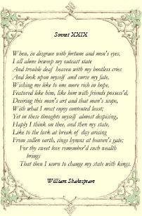 shakespeare sonnet xxix