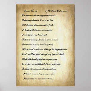 Sonnet No. 116 by William Shakespeare Poster