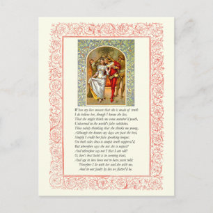 Sonnet Number 138 by William Shakespeare Postcard