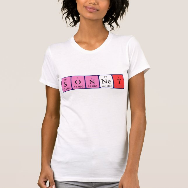 Sonnet periodic table name shirt (Front)