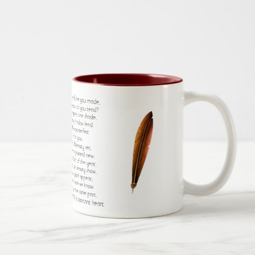 Sonnet Shakespeare 53  Two_Tone Coffee Mug