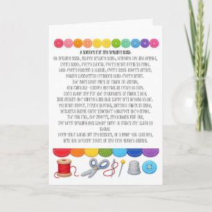 Sonnet to my sewing stash - Quilter funner card