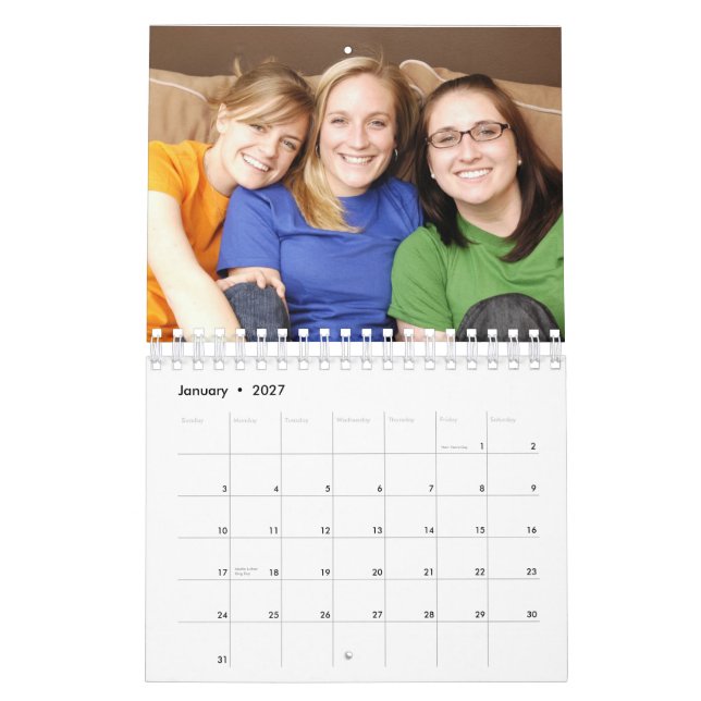Sonniton State University Calendar - Teal/Gray (Jan 2027)