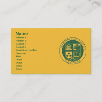 Sonniton State University Seal - Color Business Card