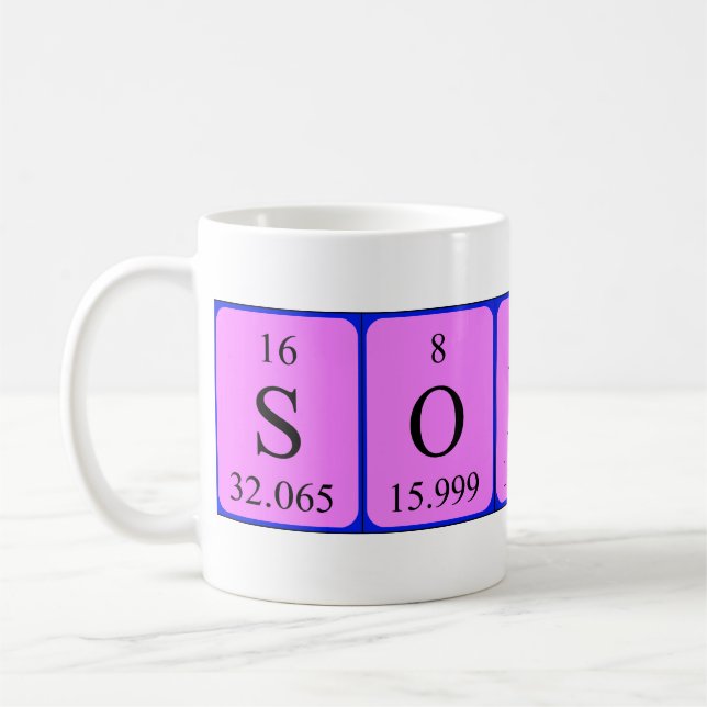 Sonny periodic table name mug (Left)