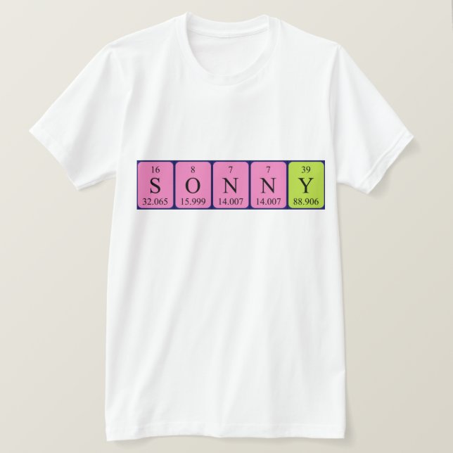 Sonny periodic table name shirt (Design Front)