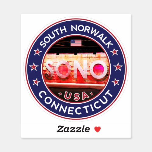 SONO South Norwalk Connecticut South Norwalk Sticker
