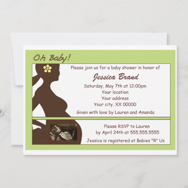 Sonogram Baby Shower Invitation (Front)