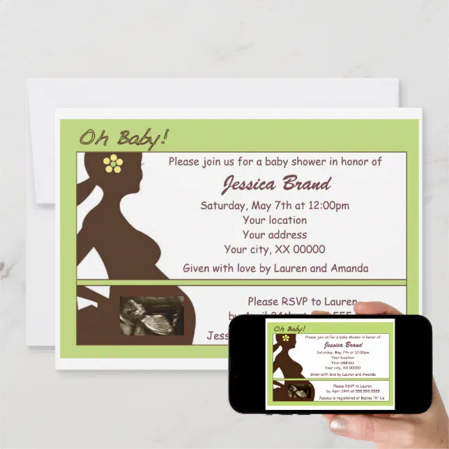 Sonogram Baby Shower Invitation Zazzle