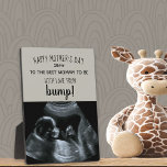 Sonogram Photo Best Mommy to Be from Bump Plaque<br><div class="desc">Sonogram photo plaque for the best mommy to be on Mother's Day (or any other occasion!). The photo template is set up for you to add you own ultrasound picture and you can also edit all of the wording. The design is lettered in handwritten whimsical typography which is fully editable....</div>