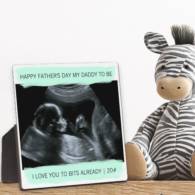 Sonogram Photo Daddy to Be I love you Already Plaque (Creator Uploaded)