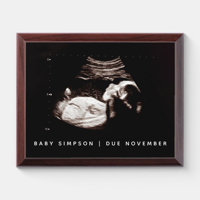 Sonogram Photo Pregnancy Announcement Plaque (Horizontal)