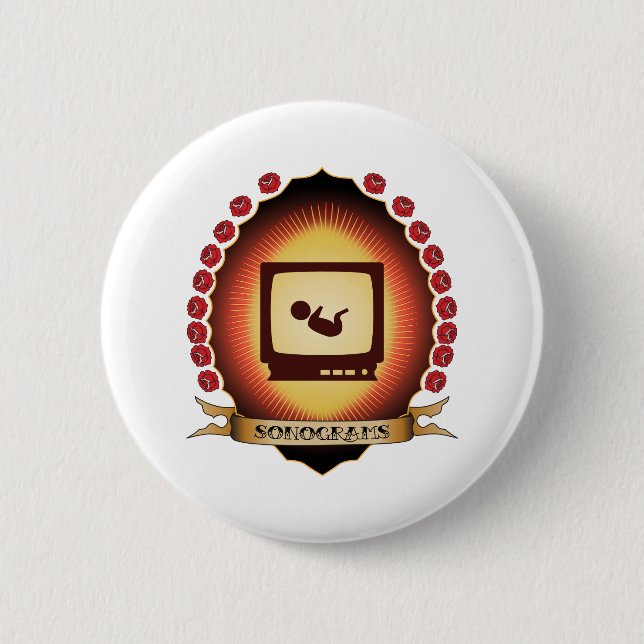 Sonograms Mandorla Pinback Button (Front)