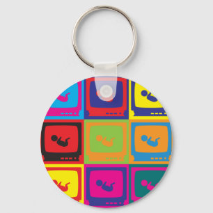 Sonograms Pop Art Keychain