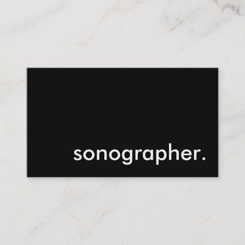 sonographer business card