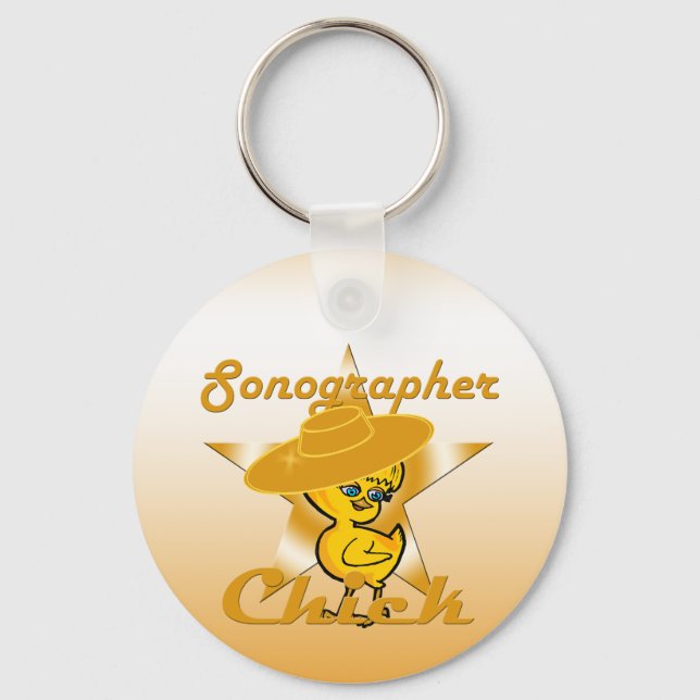 Sonographer Chick #10 Keychain (Front)