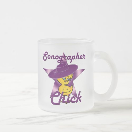 Sonographer Chick 9 Frosted Glass Coffee Mug