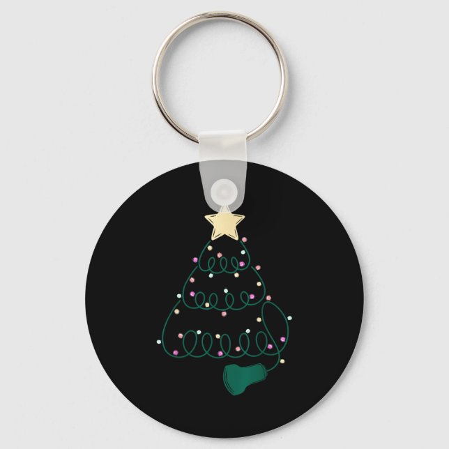 Sonographer Christmas Tree Ultrasound Mfm Sonograp Keychain (Front)