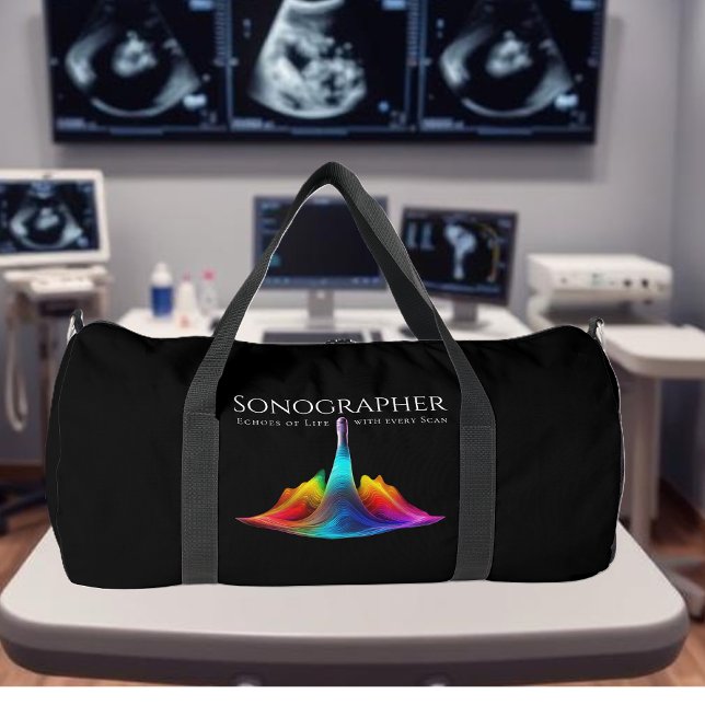Sonographer-Colorful Ultrasound Waves Duffle Bag (Sonographer-Colorful Ultrasound Waves Duffle Bag)