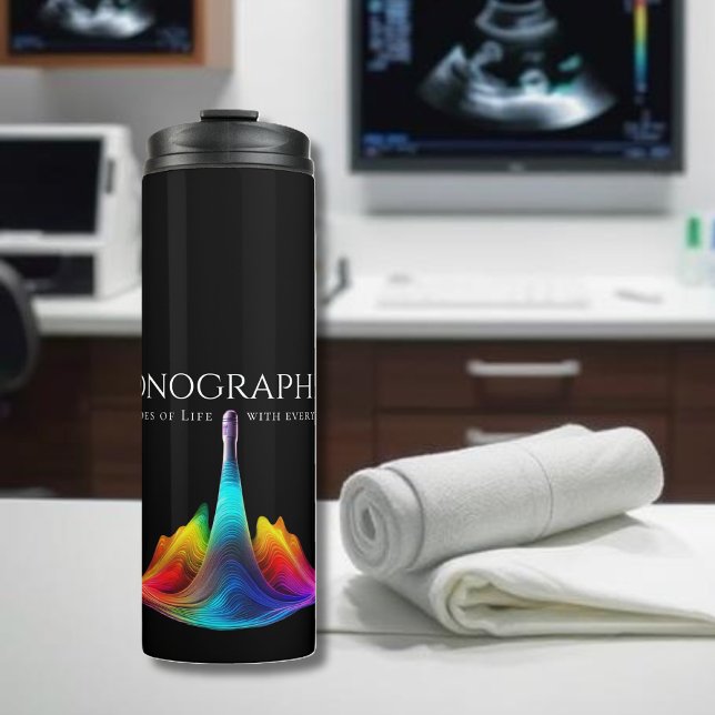 Sonographer-Colorful Ultrasound Waves Thermal Tumbler (Sonographer-Colorful Ultrasound Waves Thermal Tumbler)
