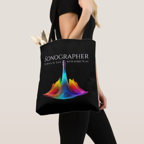 Sonographer_Colorful Ultrasound Waves Tote Bag