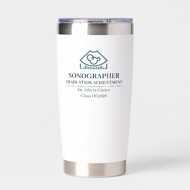 Sonographer Custom Name Since Year Insulated Tumbler (Front)