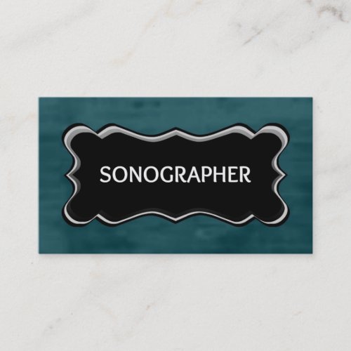 Sonographer Elegant Name Plate Business Card