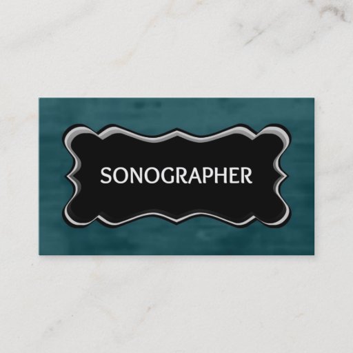 Customizable Sonographer Elegant Name Plate Business Card