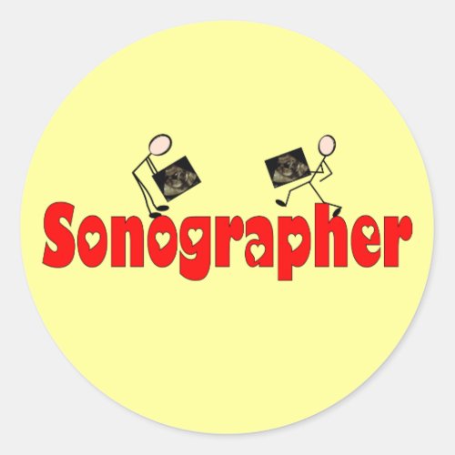 Sonographer Gifts Classic Round Sticker