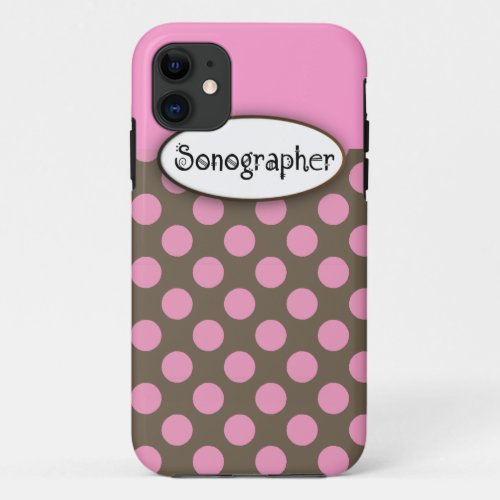 Sonographer iPhone 5 Case Pink Polka Dots