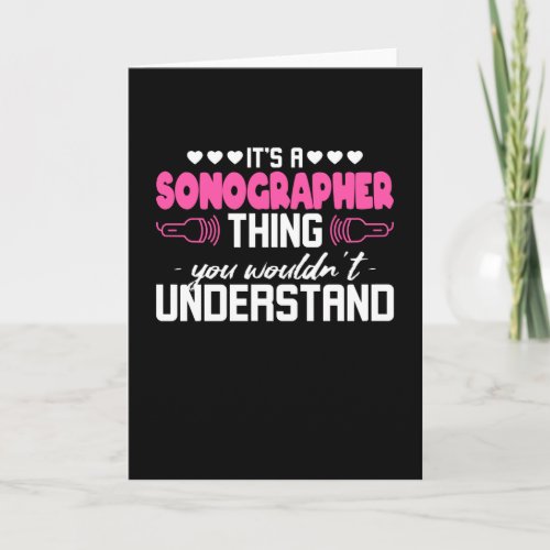 Sonographer Sonography Thing Card