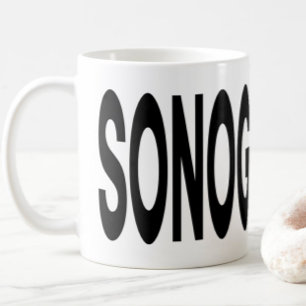 SONOGRAPHER Typography Ultrasound Tech Gift Coffee Mug