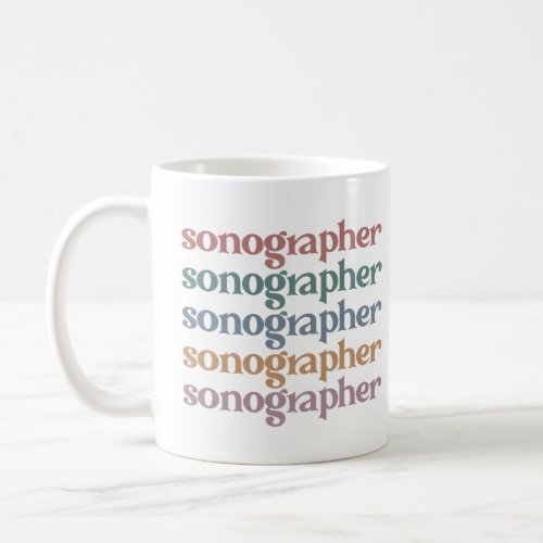 Sonographer Ultrasound Tech Retro Sonographer Gift Coffee Mug