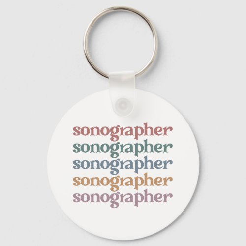 Sonographer Ultrasound Tech Retro Sonographer Gift Keychain