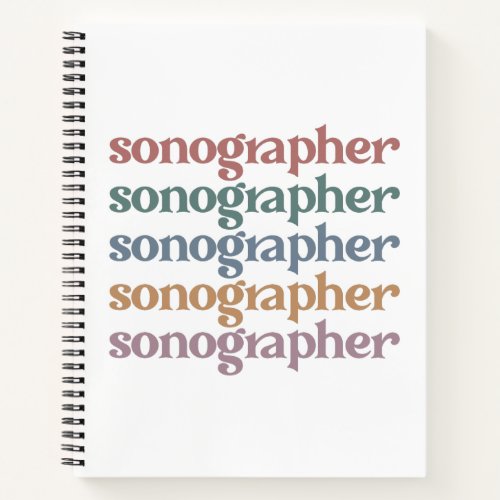 Sonographer Ultrasound Tech Retro Sonographer Gift Notebook