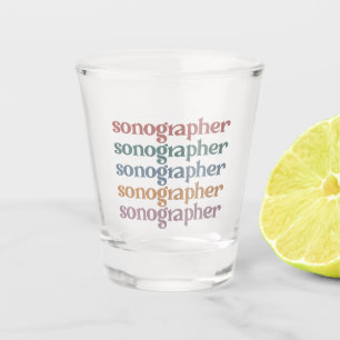 Sonographer Ultrasound Tech Retro Sonographer Gift Shot Glass