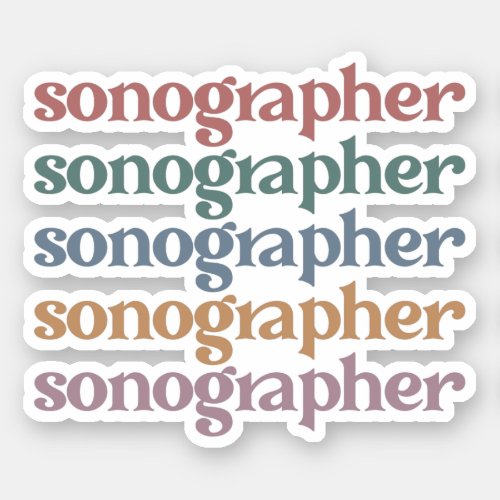 Sonographer Ultrasound Tech Retro Sonographer Gift Sticker