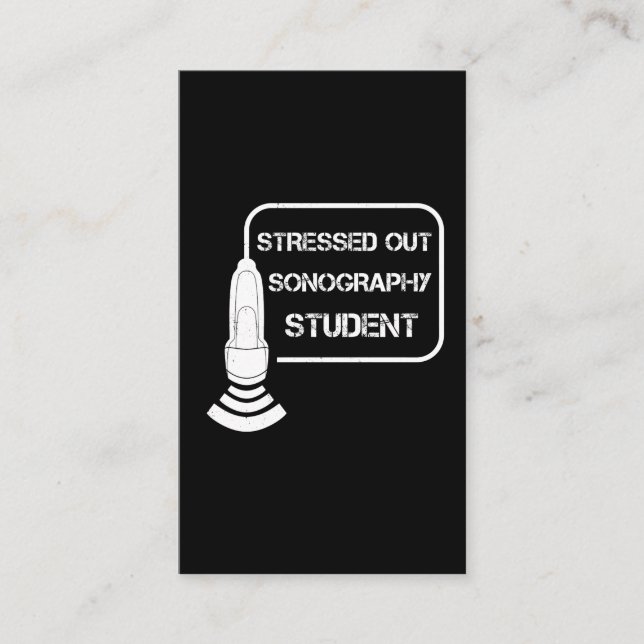 Sonographer Ultrasound Technician Gift Idea Business Card (Front)