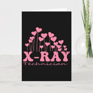 Sonographer Valentine Hearts Radiology Technician Card