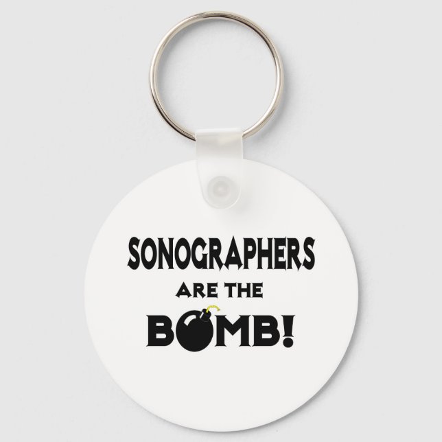 Sonographers Are The Bomb! Keychain (Front)