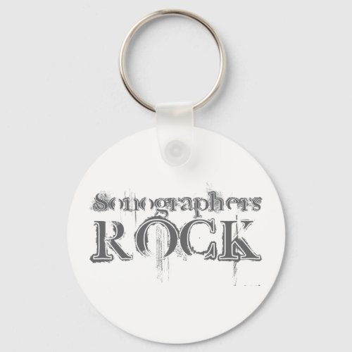 Sonographers Rock Keychain