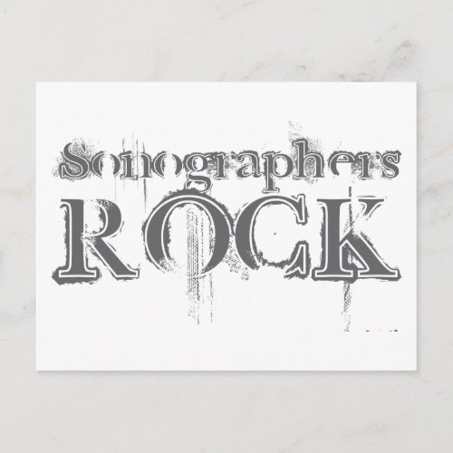 Sonographers Rock Postcard