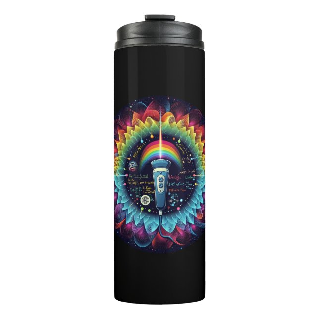 Sonography-Colorful Ultrasound Waves-Physics Thermal Tumbler (Front)
