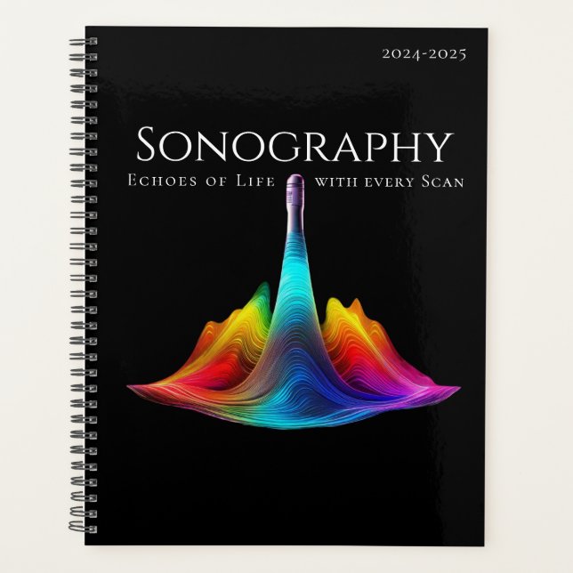 Sonography-Colorful Ultrasound Waves Planner (Front)
