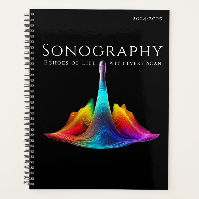 Sonography-Colorful Ultrasound Waves Planner (Front)