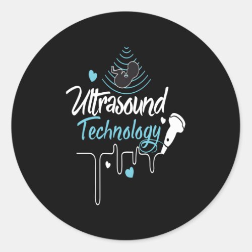 Sonography Ultrasound Tech Classic Round Sticker