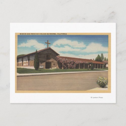 Sonoma CA _ Mission San Francisco Solano Postcard
